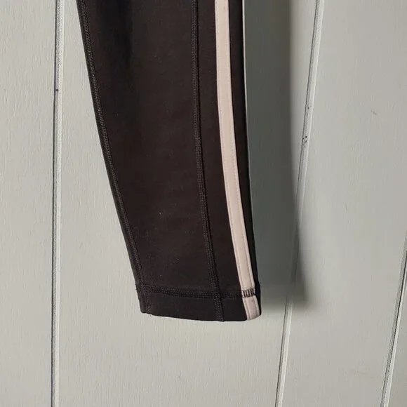 Black Adidas Climalite High Rise 3 Stripe Legging Sz S - Picture 4 of 7